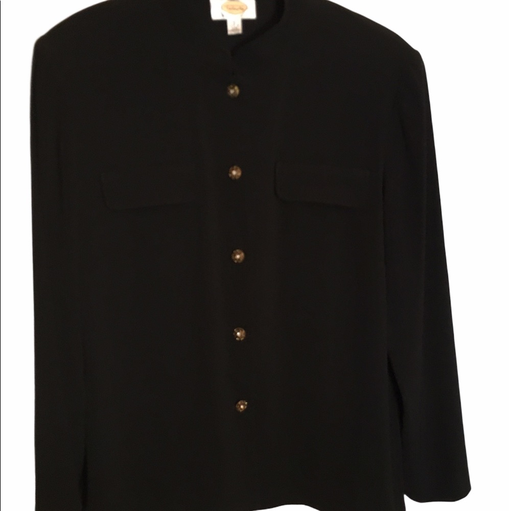 Talbots Petites Black Blouse